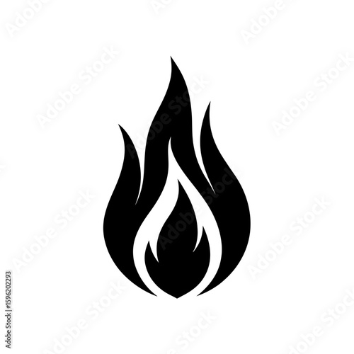 Timeless Flame Icon Vector Flat and Clean Look