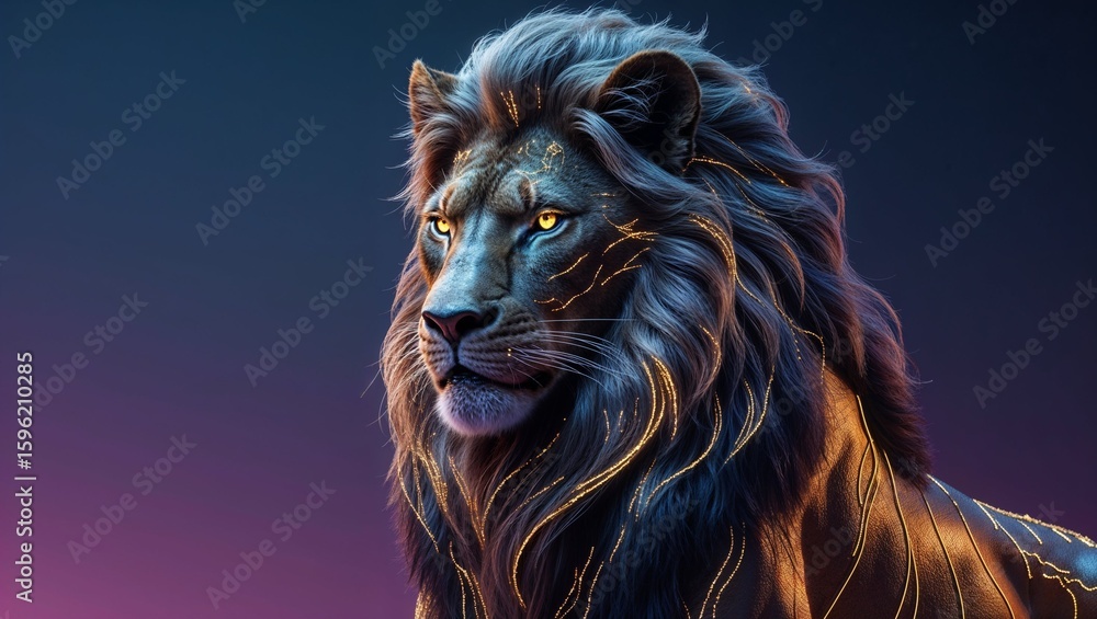 Fototapeta premium A1 Löwe der König