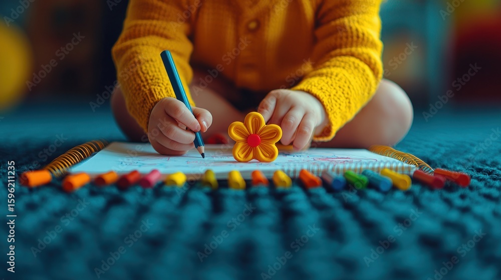 Obraz premium Child coloring