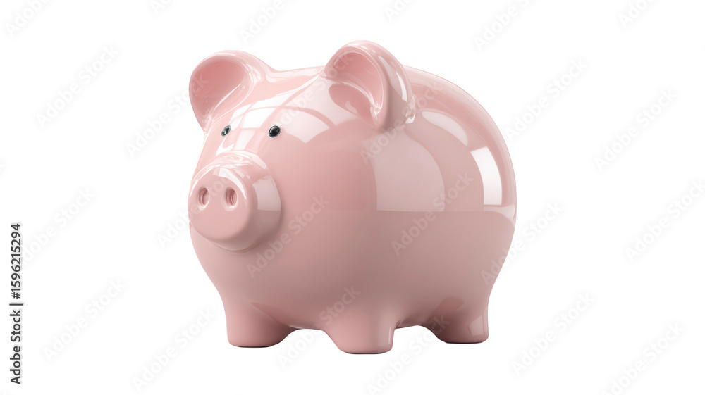 Classic Pink Piggy Bank for Savings isolated On Transparent Png Background. Classic Pink Piggy Bank for Savings isolated On Transparent Png Background.