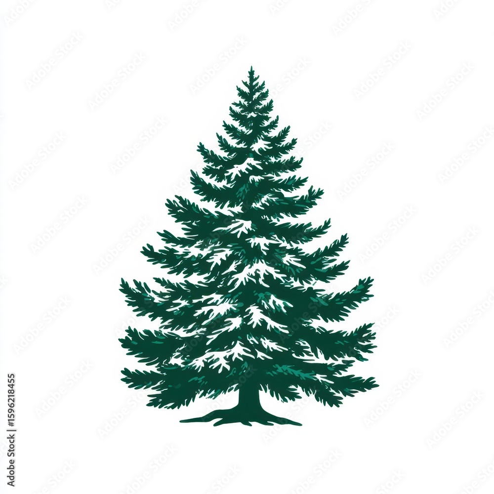 Evergreen tree standing tall in a bright background illustrating nature's beauty and resilience throughout the seasons Evergreen tree standing tall in a bright background illustrating nature's beauty and resilience throughout the seasons