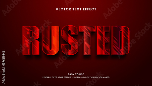 rusted editable text effect