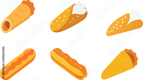 Crispy Vector Illustration Set