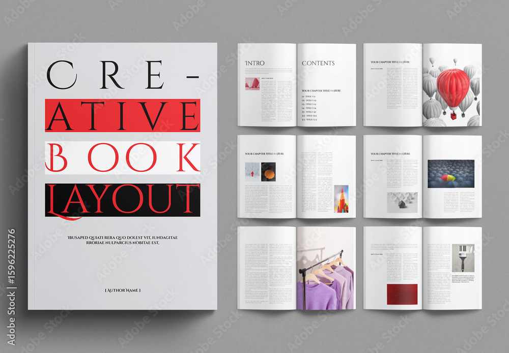 Book Layout Design Template Stock Template | Adobe Stock
