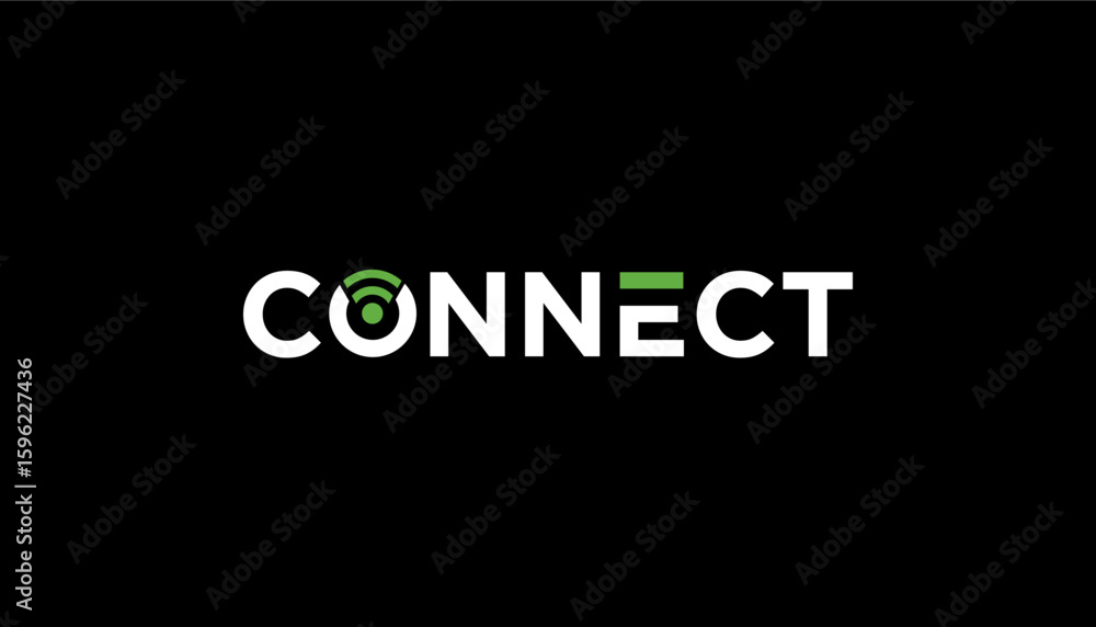 Fototapeta premium Creative abstract connection icon logo design vector illustration