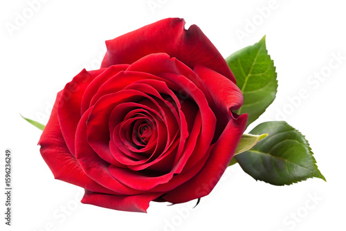 red rose flower image isolated on a transparent background