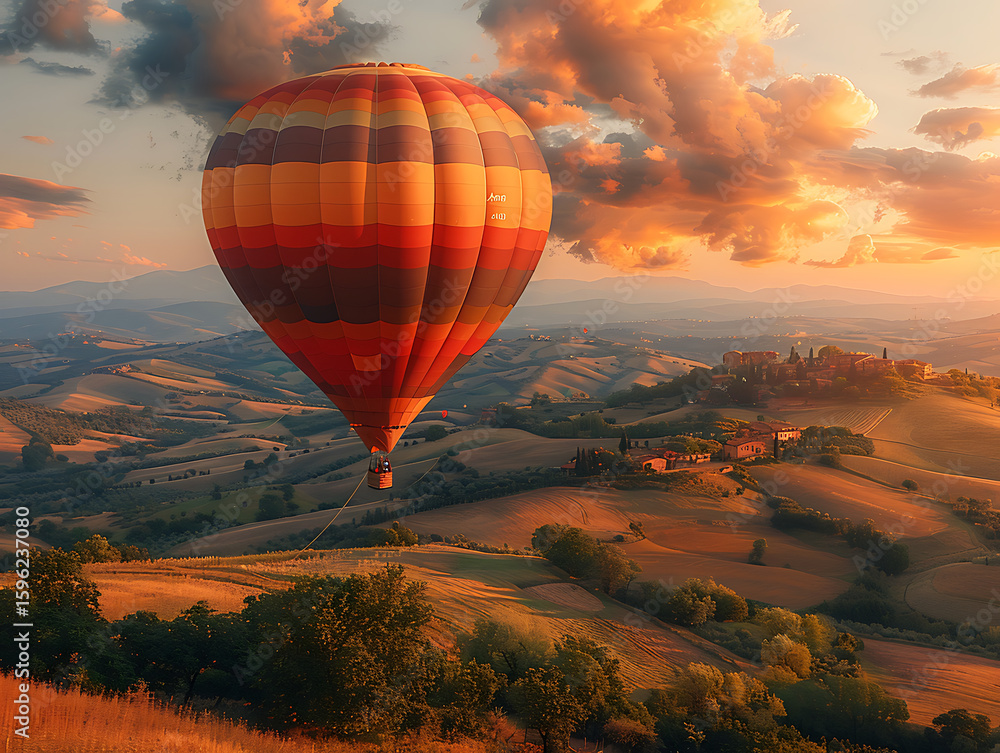 Fototapeta premium hot air balloon over cappadocia turkey