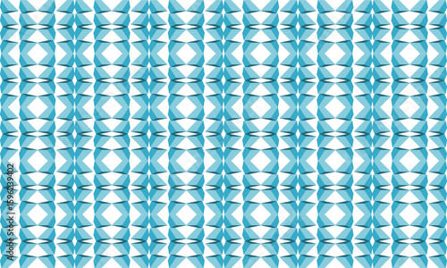 3D x cross block in blue green seamless diamond geometric pattern, seamless pattern with two tone blue block grid, design for fabric print patter, seamless endless pattern