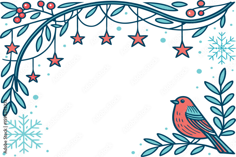 Fototapeta premium Festive Winter Frame
