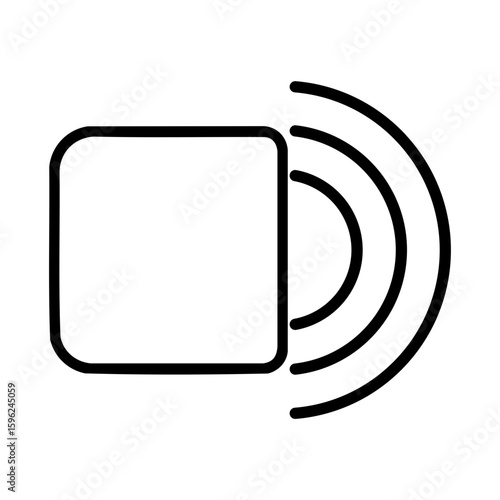 Reactive Button Icon for Futuristic Interface