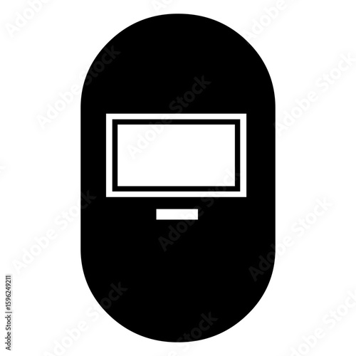 Icono silueta de máscara de soldador
