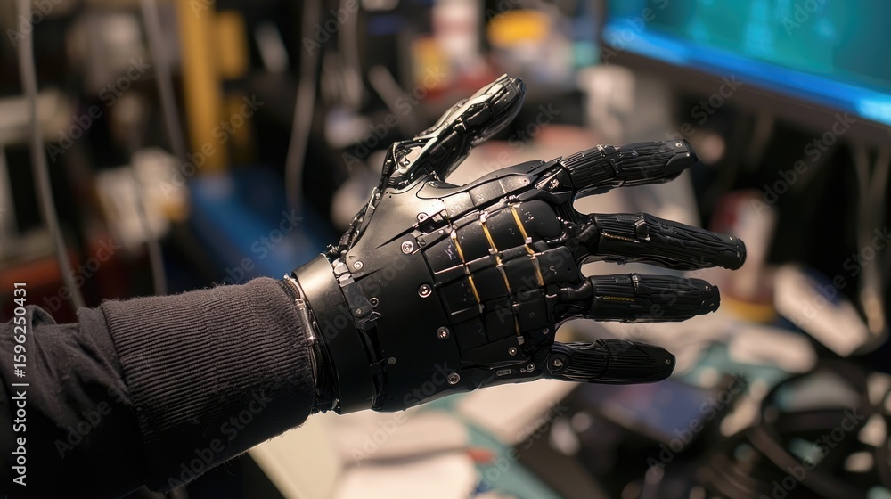 Fototapeta premium Advanced prosthetic hand technology displayed.
