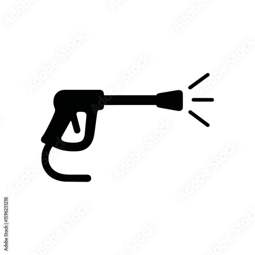 高圧洗浄ノズルのシルエットアイコン｜Pressure Washer Nozzle Icon