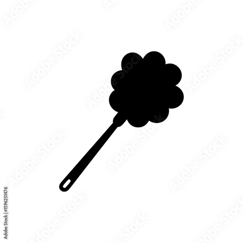 ハンディモップのシルエットアイコン｜Feather Duster Silhouette Icon