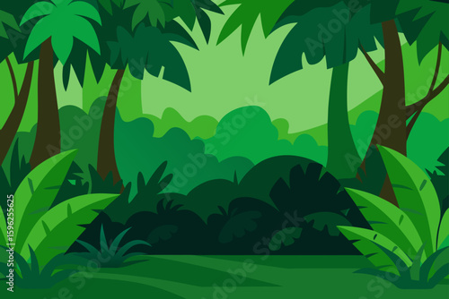 jungle floor with green coverage