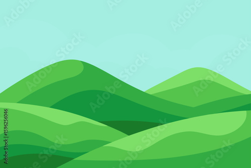 soft hills blanketed in green