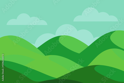 soft hills blanketed in green
