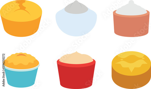 Souffle Food Vector Illustration