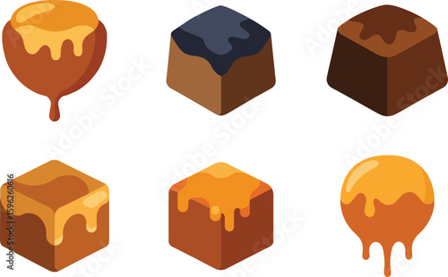 Sticky Toffee Pudding Vector Illustration