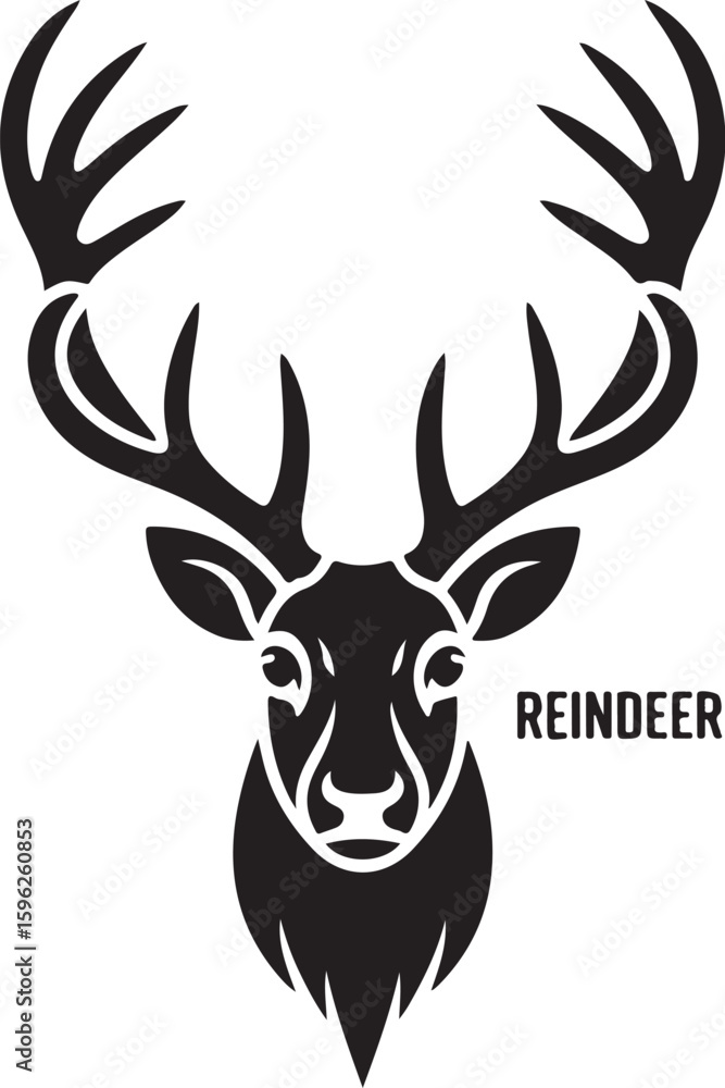 Naklejka premium Majestic Deer Head Vector Bundle