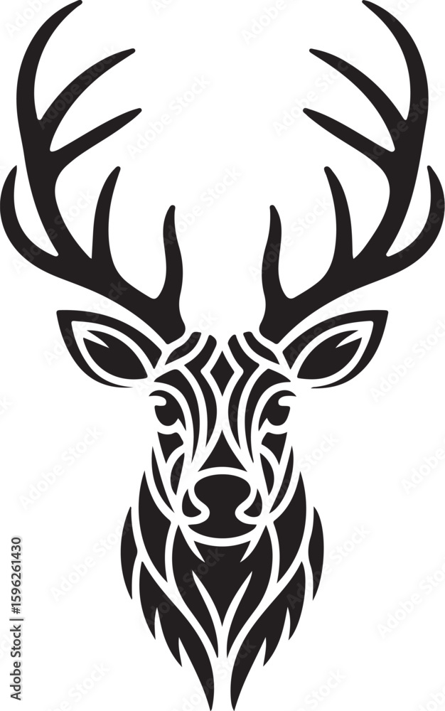 Fototapeta premium Majestic Deer Head Vector Bundle
