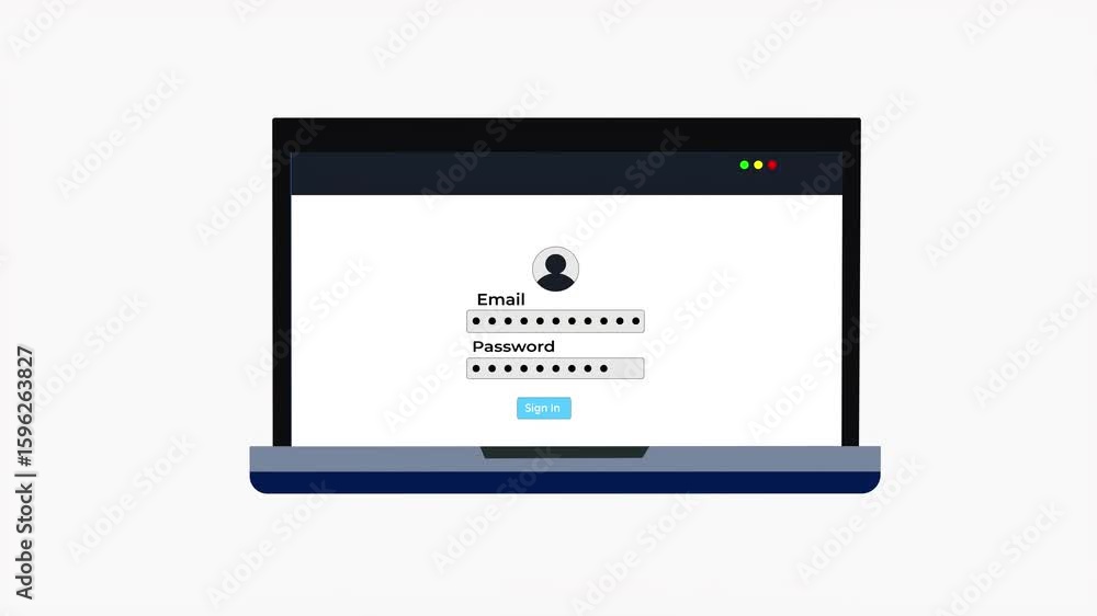 Secure Online Access Illustration of Login Interface on Laptop for Cyber Safety and Data Protection Secure Online Access Illustration of Login Interface on Laptop for Cyber Safety and Data Protection