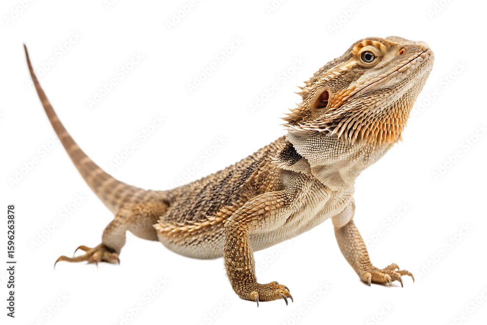 Fototapeta premium bearded dragon lizard on AI generated by PNG
