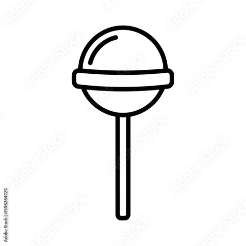 Lollipop icon design in black outline style