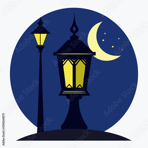 street lamp vector illustration