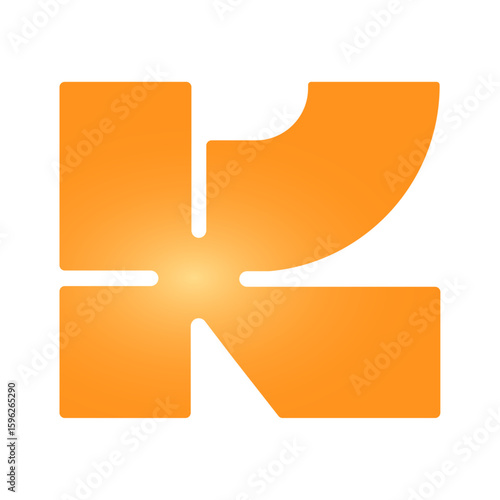 K bussines brand base icon logo