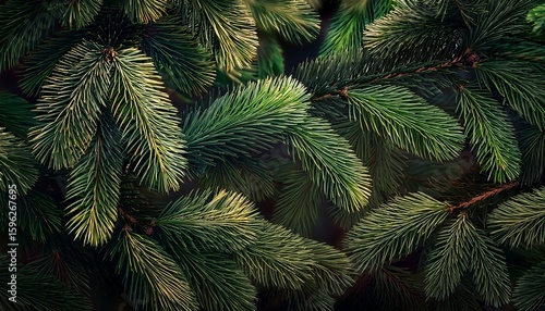 close up of fir branches christmas narural background