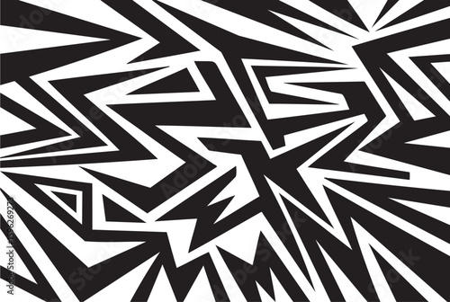Monochrome Jagged Abstract Pattern
    Shattered Glass Geometric Background
    Dynamic Black and White Shard Design
    Urban Graffiti Energy Print
