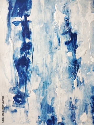 Contemporary minimalism blue abstract painting background texture