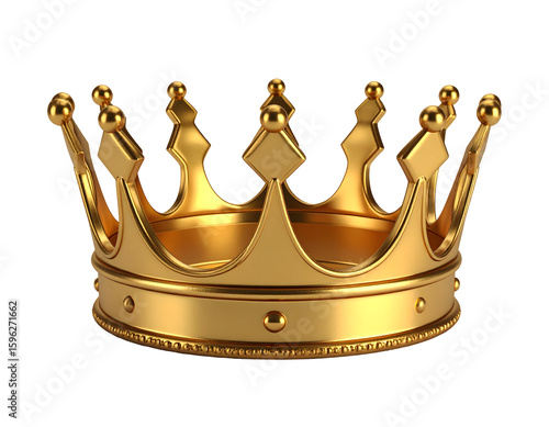 A majestic golden crown gleams with regal splendor, symbolizing power and ultimate achievement.