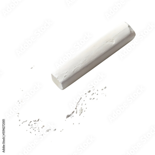 Chalk Dust Trail A Piece of White Chalk Leaving a Mark