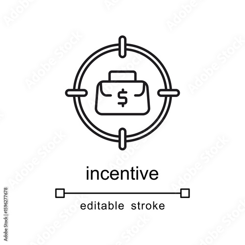Centered target on briefcase symbolizes financial goals, ideal for business presentations, financial blogs, or articles about motivation and success.