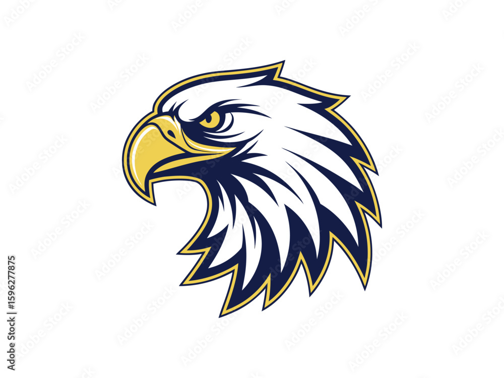 Obraz premium Eagle Head Vector Set – Modern, Sport, and Symbolic Designs