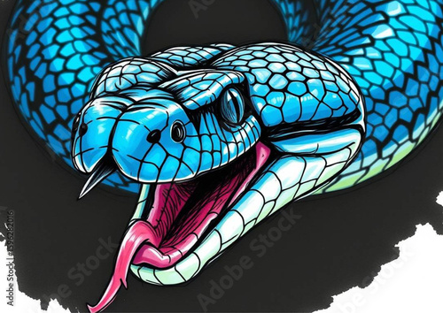 Snake Blending into Its Surroundings