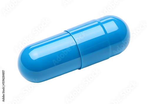 blue pill on transparent background