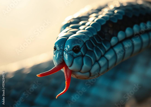 Colorful Snake Scales in Detail