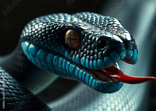 Close-Up of a Venomous Snake