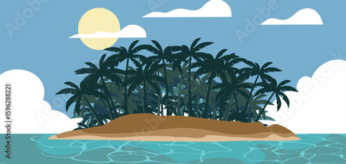 Mentawai island travel illustration