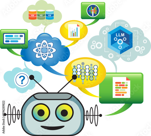 Artificial Intelligent (AI) agent processing query request and generating documents as output. The AI agent uses Large Language Model (LLM) and Knowledge Base (KB) database.