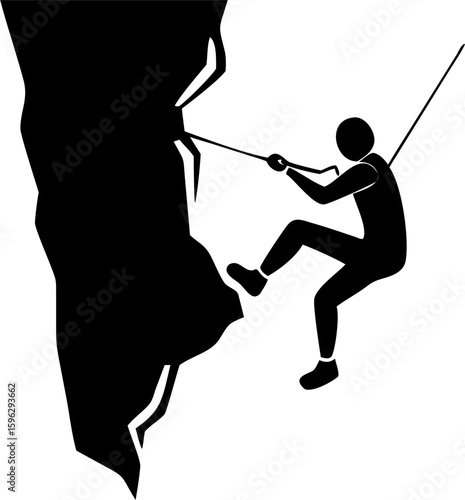rock climber silhouette
