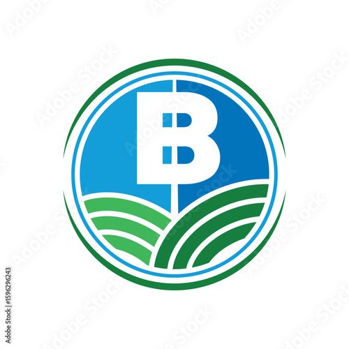 B Letter With Agriculture Firm Logo