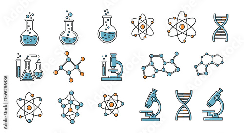 Visual representation of scientific discoveries and laboratory equipment used in modern research