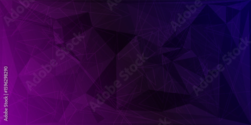 Dark Purple, Pink vector polygon abstract template. A completely new color illustration in a vague style. A completely new design for your business.