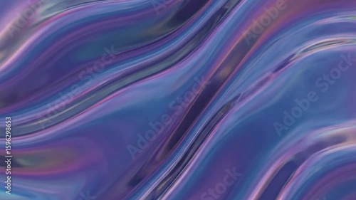 Wallpaper Mural Abstract wavy surface with iridescent purple blue and gold colors Torontodigital.ca