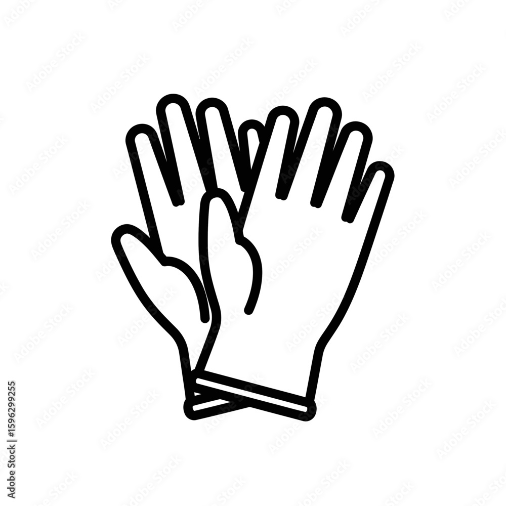 Gardening Gloves Icon in Simple Design Gardening Gloves Icon in Simple Design