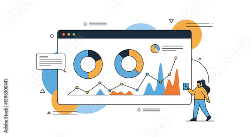 Analyzing financial performance and tracking key metrics with data visualization tools for business growth and improvement